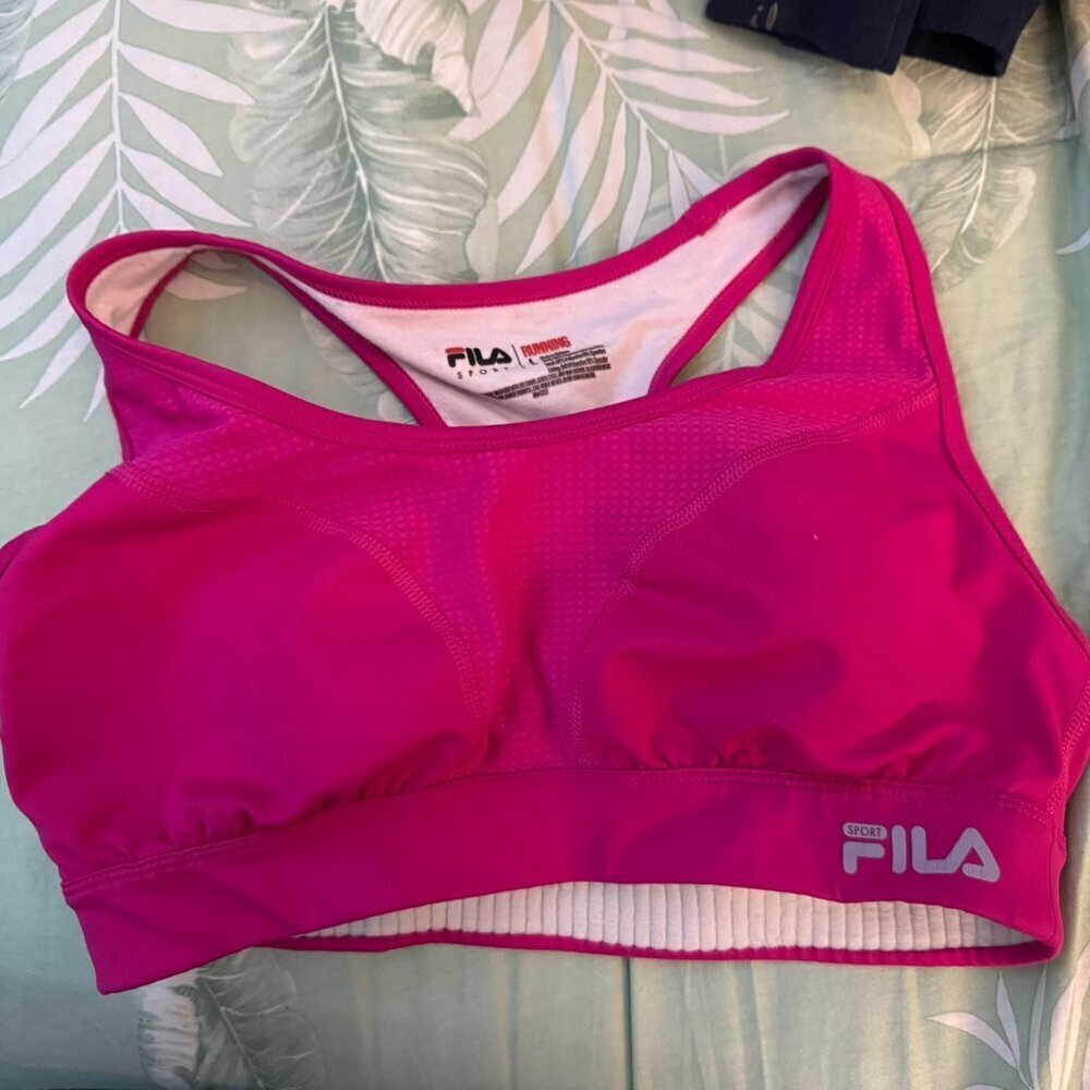 Fila Sport performance running sports bra - pink/purple color